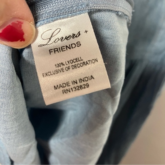 Lovers + Friends off the shoulder ruffle chambray mini dress size XS - Picture 10 of 10